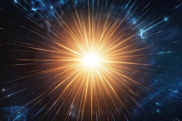Fototapeta premium Epicenter of Celestial Radiance Emitting Glowing Illumination
