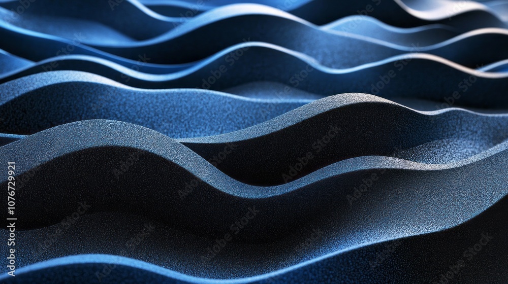 Poster the image is a close up of a blue wave with a lot of texture