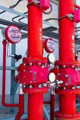 Water sprinkler and fire alarm fighting system in factory