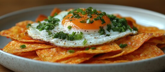 Fried Egg on Nachos