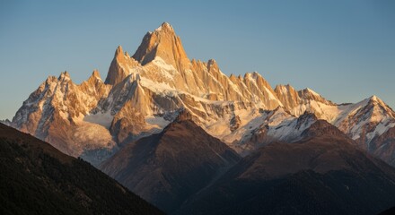 Fototapeta premium Majestic Mountain Range at Sunset