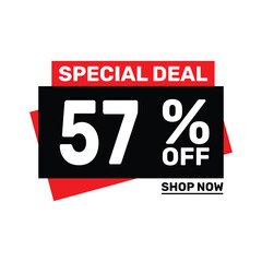 Special deal 57 off price marketing blue color design.