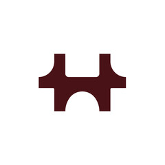 H bridge logo design illustration