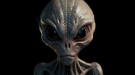 Naklejka premium portrait of an alien from another galaxy