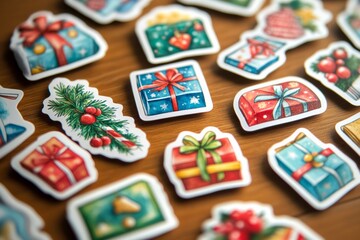 Naklejka premium christmas present stickers