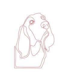 line art dog