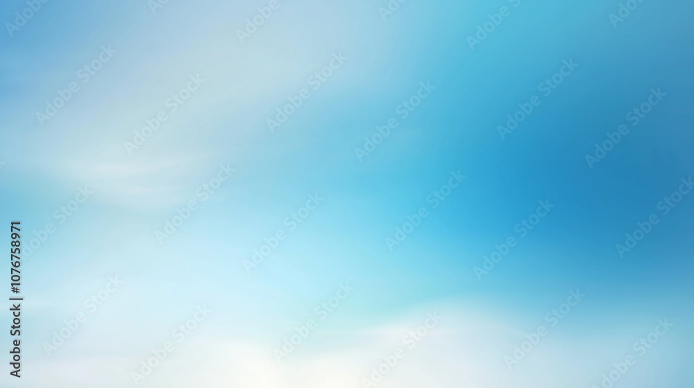 Poster Minimalist gradient background in light blue and sky blue tones, with a smooth transition for a calming visual effect. Flat, blurred design in a high-resolution vector style, providing a subtle, reali