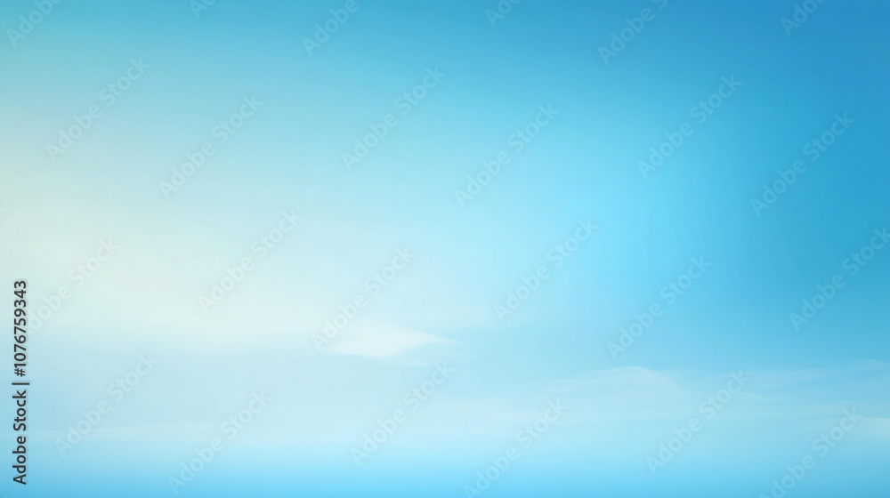 Poster Minimalist gradient background in light blue and sky blue tones, with a smooth transition for a calming visual effect. Flat, blurred design in a high-resolution vector style, providing a subtle, reali