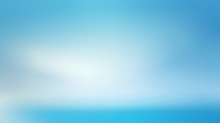 Obraz premium Minimalist gradient background in light blue and sky blue tones, with a smooth transition for a calming visual effect. Flat, blurred design in a high-resolution vector style, providing a subtle, reali