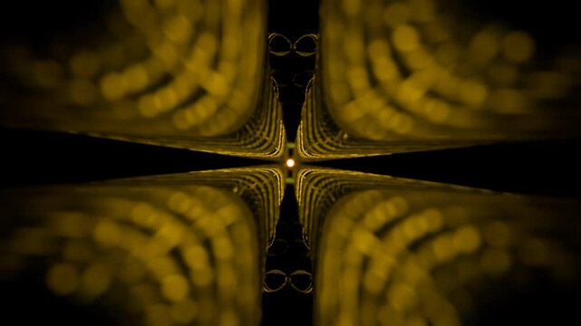 An endless tunnel of geometric forms in a seamless 3D VJ loop