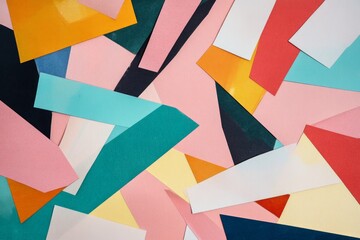 Obraz premium creative collage, inspired, geometrical minimalist paper collage,