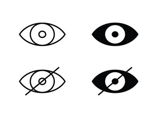 A simple, clean, and versatile eye icon design, perfect for representing vision, insight, or attention. Ideal for use in tech, health, or educational projects.