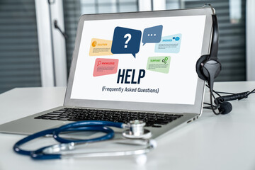 Help screen on the website provide answer to FAQ frequently asked question snugly with knowledge...
