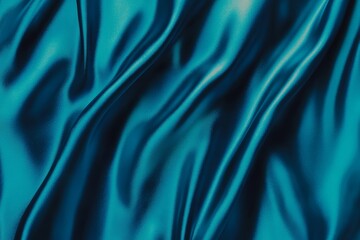 Fototapeta premium Luxurious green satin fabric with rich folds, creating a soft and flowing texture. Elegant and vibrant material ideal for backgrounds, banners, or fashion-themed projects.