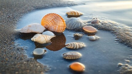 Seashells on the beach