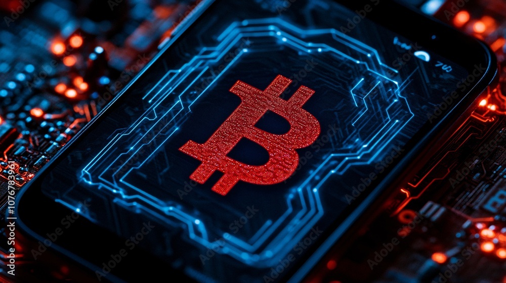 Poster a close-up of a digital wallet icon on a smartphone screen with instant balance display alongside po