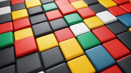 Stylized Abstract Flag Tile Backdrop in 3D