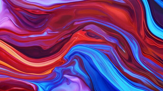 dynamic abstract design featuring flowing colorful waves light crimson blue hues sleek metallic finish capturing bold yet graceful color gradients fabriclike movements 8K resolution backdrop