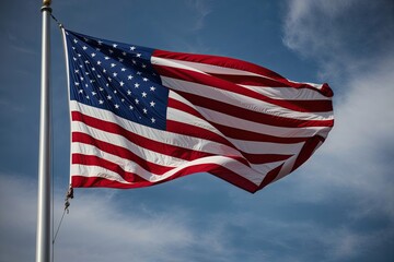 Fototapeta premium American Flag Representing Hope and Courage in Unity