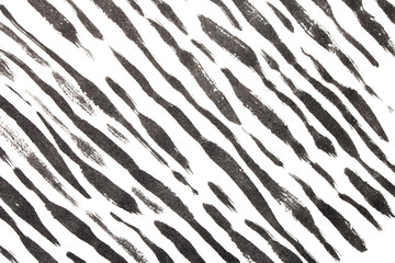 Thick Ink Pen Black Lines on White Background Zebra Skin Barcode Shapes