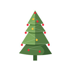 Fototapeta premium Christmas Tree with Holiday Lights