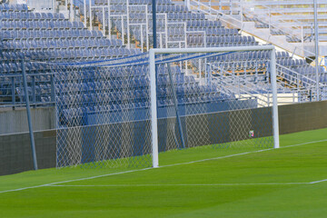 Fototapeta premium blue chair in the football stadium
