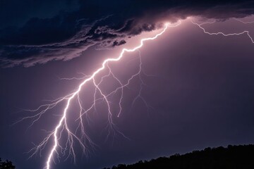 Striking Lightning Bolt Showcasing the Power of Nature