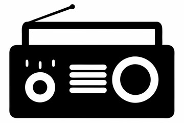 Radio Icon, Radio Silhouette Vector, Classic radio device