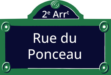 2e Arrt, Elegant Parisian Street Sign