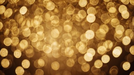 Fototapeta premium Golden bokeh blur abstract background with soft shimmering lights, perfect for festive designs, elegant visual effects, and luxurious event backdrops