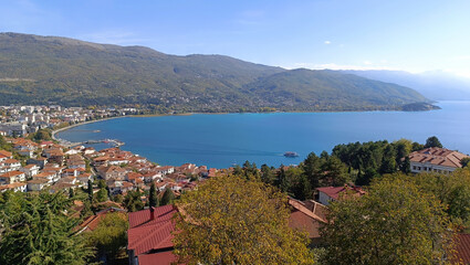 Fototapeta premium panoramic view of the city of Ohrid Macedonia