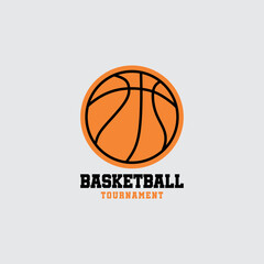 BASKETBALL TOURNAMENT vector logo sign symbol icon design