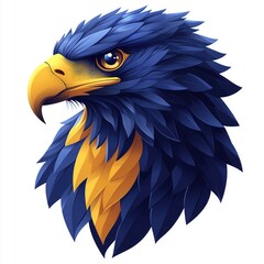 Fototapeta premium Eagle logo blue and gold