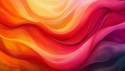 Obraz premium Abstract Swirling Waves Of Vibrant Colors: Creating An Enchanting And Dreamy Atmosphere In A Colorful Background