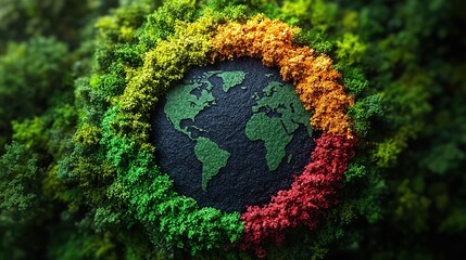 A chart illustrating sustainable development goals highlights efforts toward climate neutrality and eco-friendly practices