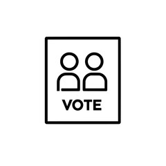 Fototapeta premium An election related character with the correct or incorrect sign in a solid design may appear on the vote page,