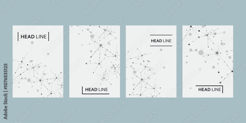 Poster Chemist connection structure. Vector background with molecule structure. Layout template design for leaflet, powerpoint, booklet