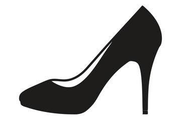 woman high heel icon, shoe high heel vector silhouette