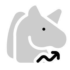 financial unicorns icon with bulk style, perfect for user interface projects