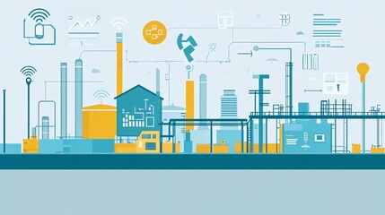 Obraz premium A smart warehouse employing AI algorithms to optimize inventory management.