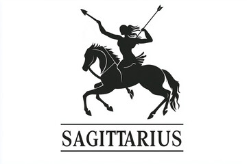 Naklejka premium Illustration of Sagittarius zodiac symbol