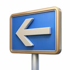 A collection of left-oriented 3D sign elements, showcasing dynamic designs and vibrant colors.