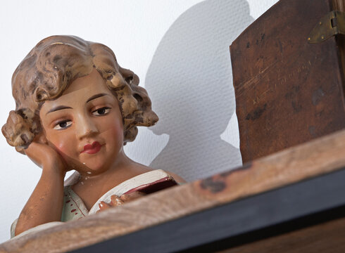 Vintage interior of an elderly person. Antiques. 
