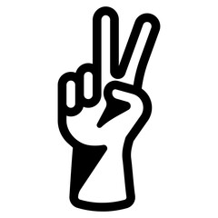 Obraz premium peace hand gesture icon