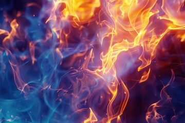 Fototapeta premium Abstract Fire: Stylized depictions of flames or fire, with dynamic, flowing shapes.