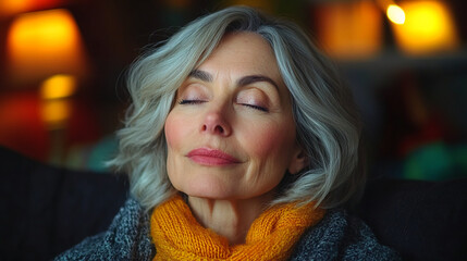 Photo of a woman practicing meditation