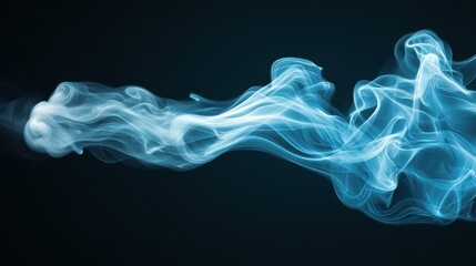 Fototapeta premium Ethereal Smoke Rising Against Dark Background