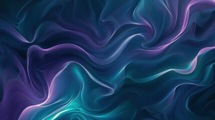 Obraz premium Abstract Teal and Purple Swirls 