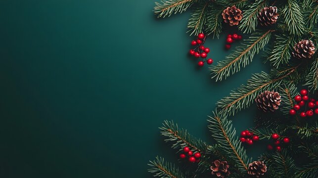 Christmas and New Year Greeting Card - Winter Holiday Theme.