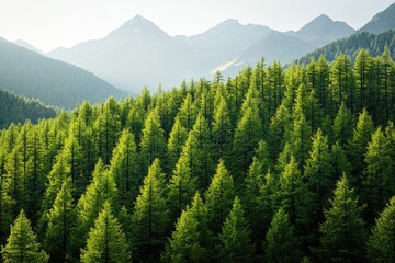 Obraz premium Enhancing climate resiliency through high-altitude reforestation strategies for environmental mitigation